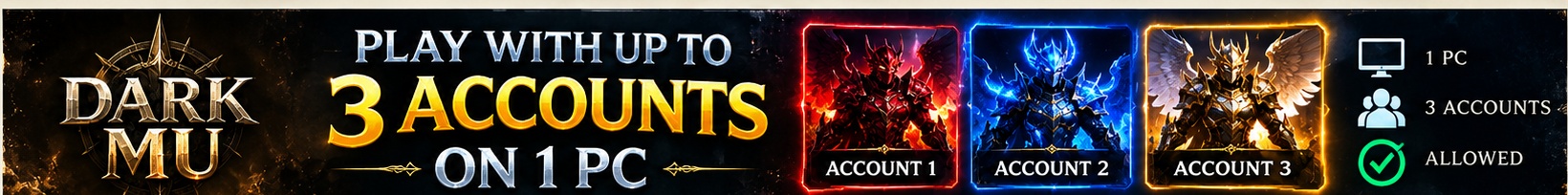 Play With Up To 3 Accounts On 1 PC